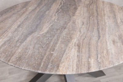 Travertine Top Round Dining Table Range - 130cm